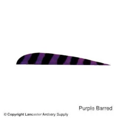 Trueflight Barred 4" RW Round Back Feather -Bearpaw Shop 5200005 purple