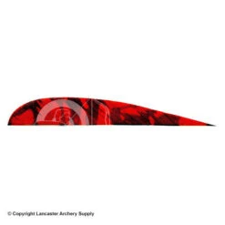 Trueflight Camo 4" RW Round Back Feather -Bearpaw Shop 5200010 red
