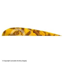 Trueflight Camo 4" RW Round Back Feather -Bearpaw Shop 5200010 yellow
