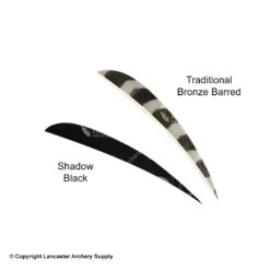 Trueflight 4" Round Back Feathers (18 Count Combo Pack) 19 Trueflight 4" Round Back Feathers (18 Count Combo Pack) -Bearpaw Shop 5200011 black