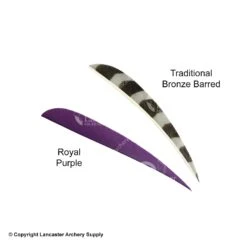 Trueflight 4" Round Back Feathers (18 Count Combo Pack) 21 Trueflight 4" Round Back Feathers (18 Count Combo Pack) -Bearpaw Shop 5200011 purple