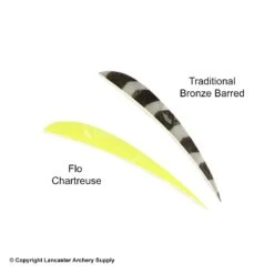 Trueflight 5" Round Back Feathers (18 Count Combo Pack) -Bearpaw Shop 5200013 chartreuse
