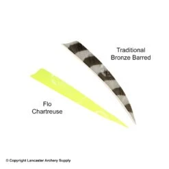 Trueflight 5" Shield Back Feathers (18 Count Combo Pack) -Bearpaw Shop 5200014 chartreuse