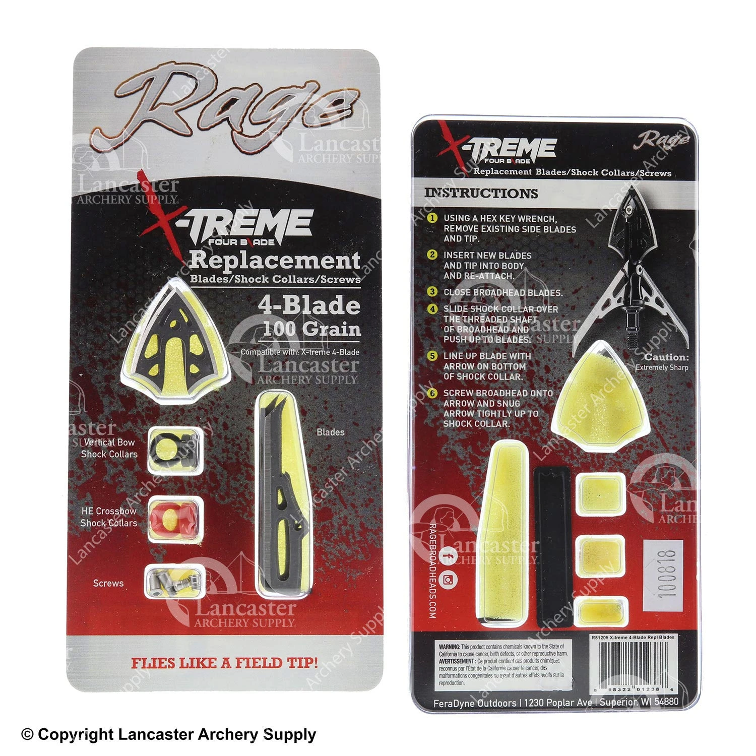 Rage X-treme 4 Blade Replacement Blades 1 Rage X-treme 4 Blade Replacement Blades