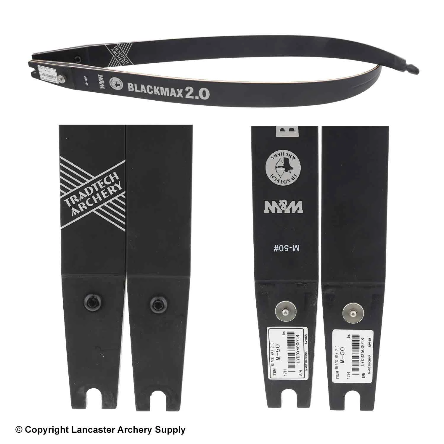 TradTech Black Max 2.0 Glass/Wood Recurve Limbs (Open Box X1030217) 2 TradTech Black Max 2.0 Glass/Wood Recurve Limbs (Open Box X1030217) - Image 2
