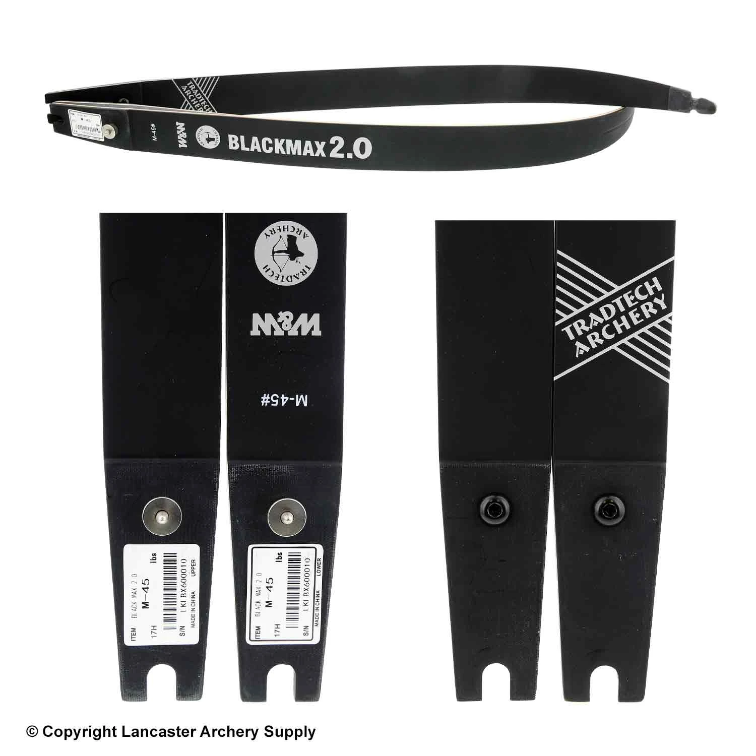 TradTech Black Max 2.0 Glass/Wood Recurve Limbs (Open Box X1031037) 2 TradTech Black Max 2.0 Glass/Wood Recurve Limbs (Open Box X1031037) - Image 2