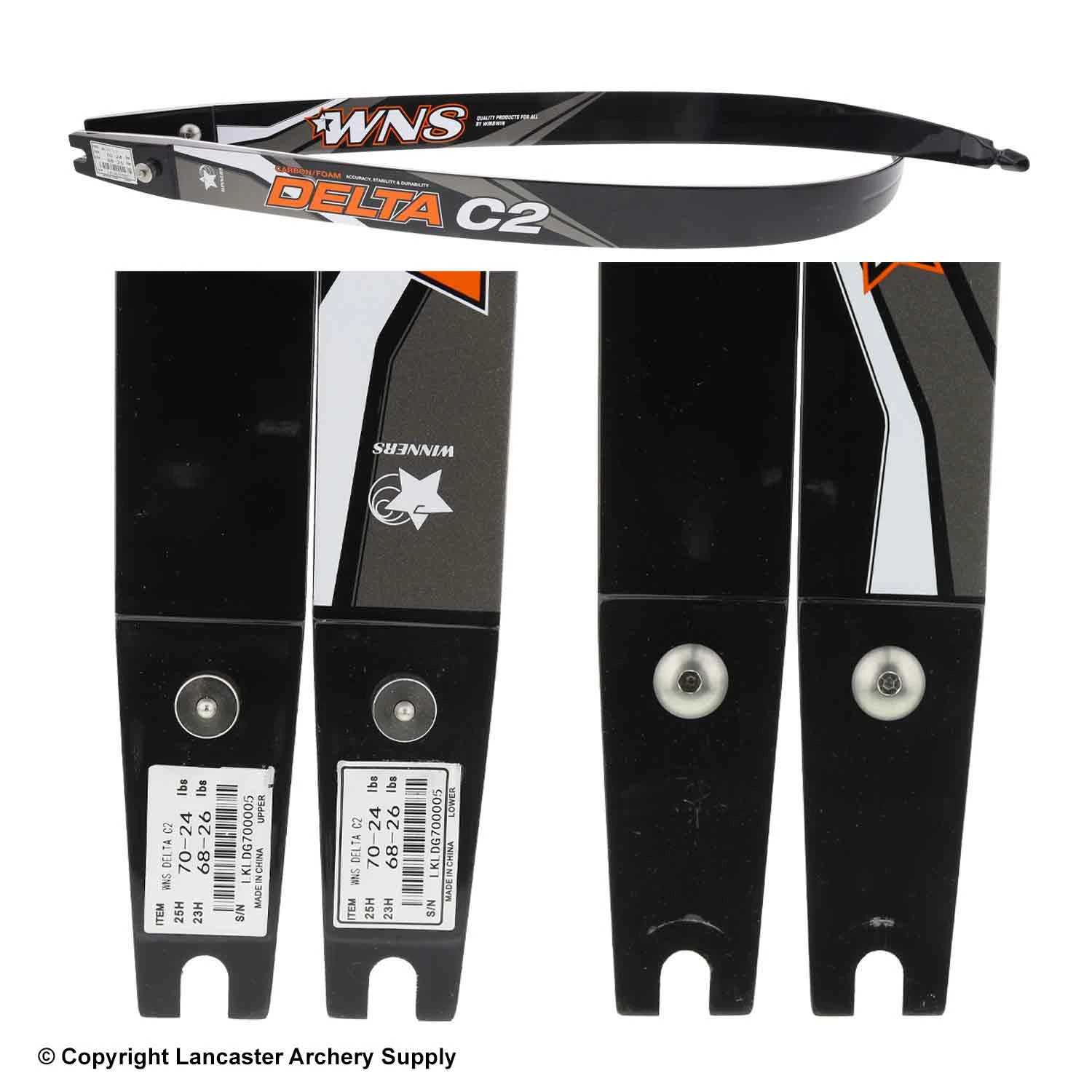WNS Delta C2 Carbon / Foam Recurve Limbs (Open Box X1031415) 2 WNS Delta C2 Carbon / Foam Recurve Limbs (Open Box X1031415) - Image 2