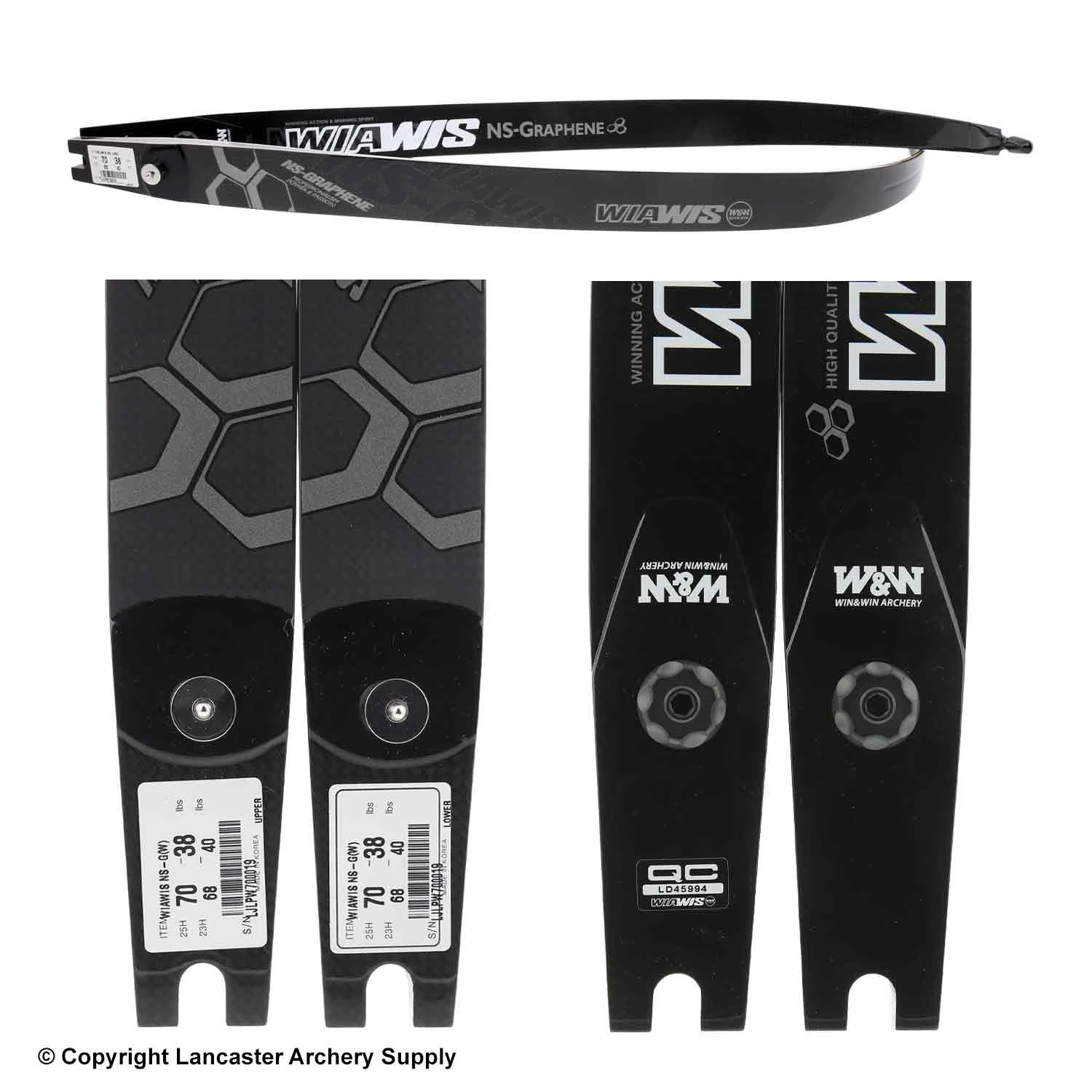 Wiawis NS-G Wood Core / High Modulus Carbon ILF Target Recurve Limbs (Clearance X1031998) 2 Wiawis NS-G Wood Core / High Modulus Carbon ILF Target Recurve Limbs (Clearance X1031998) - Image 2