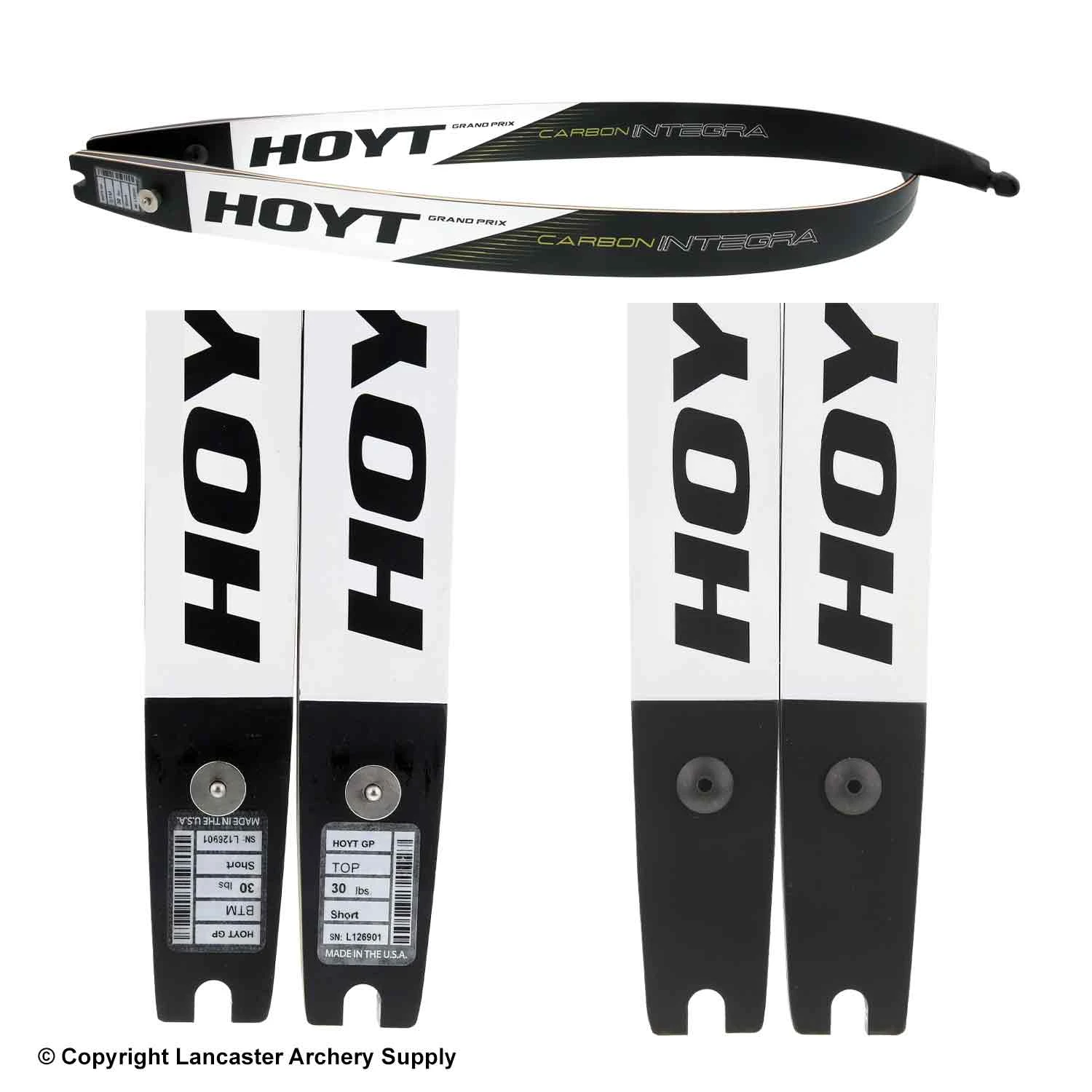 Hoyt Grand Prix Carbon Integra Recurve Limbs (Open Box X1032429) 2 Hoyt Grand Prix Carbon Integra Recurve Limbs (Open Box X1032429) - Image 2