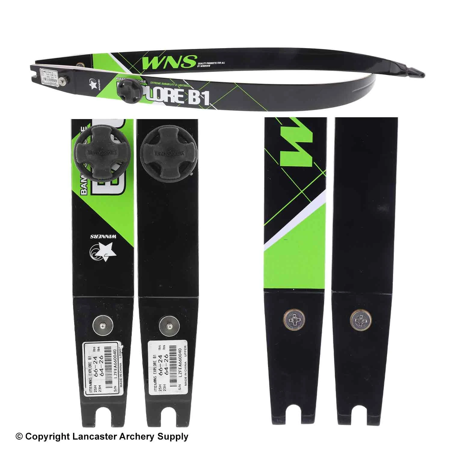 WNS Explore B1 Glass/Bamboo Recurve Limbs (Open Box X1032762) 2 WNS Explore B1 Glass/Bamboo Recurve Limbs (Open Box X1032762) - Image 2