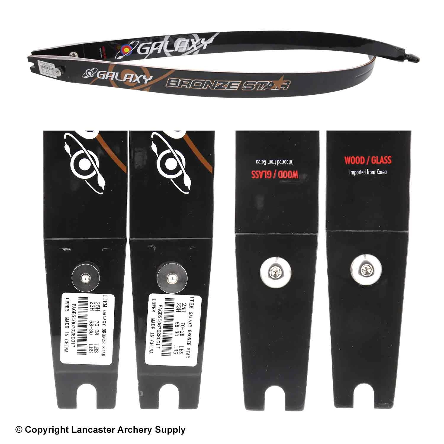 Galaxy Bronze Star Recurve Limbs (Open Box X1033536) 2 Galaxy Bronze Star Recurve Limbs (Open Box X1033536) - Image 2