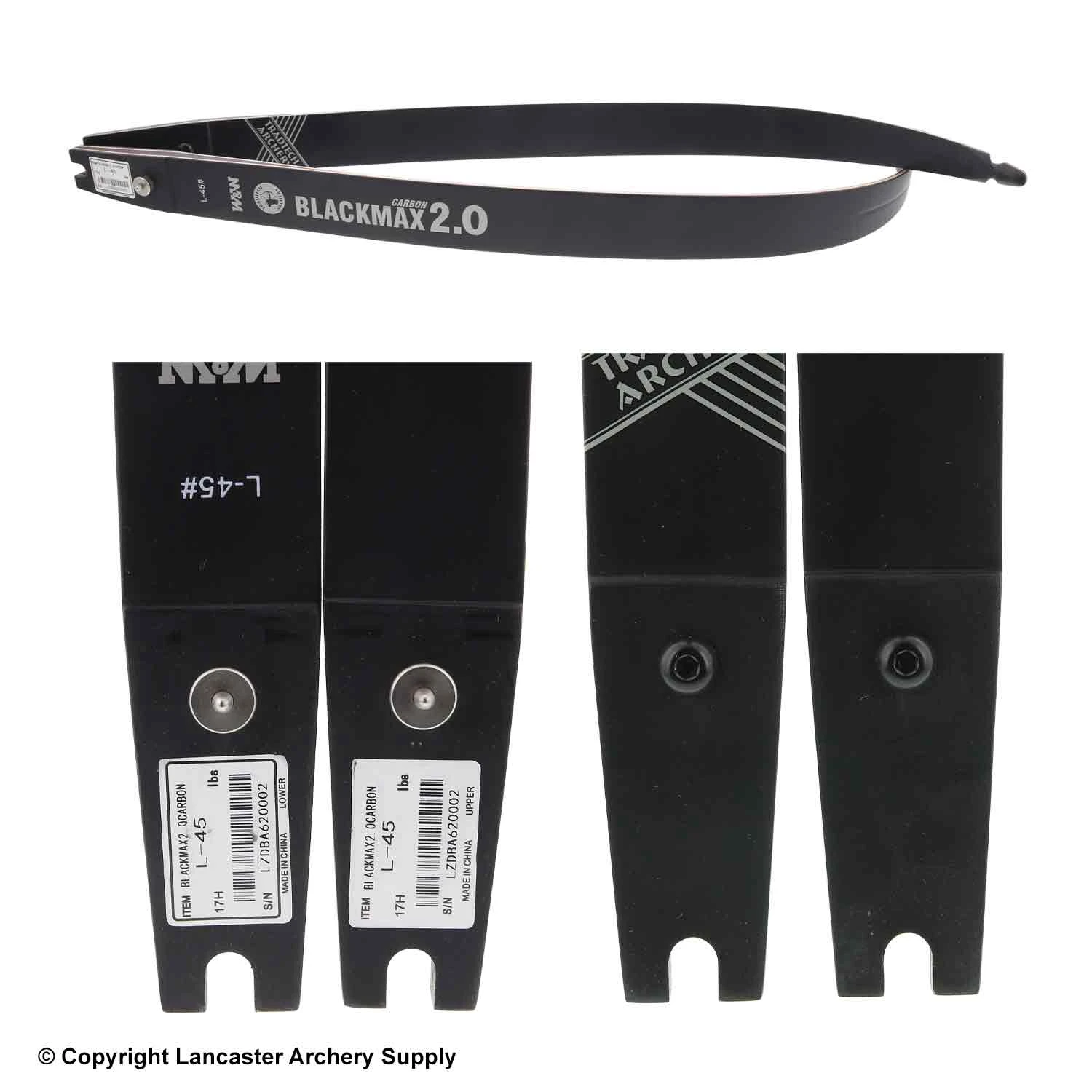 TradTech Black Max 2.0 Carbon/Wood Recurve Limbs (Open Box X1033549) 2 TradTech Black Max 2.0 Carbon/Wood Recurve Limbs (Open Box X1033549) - Image 2