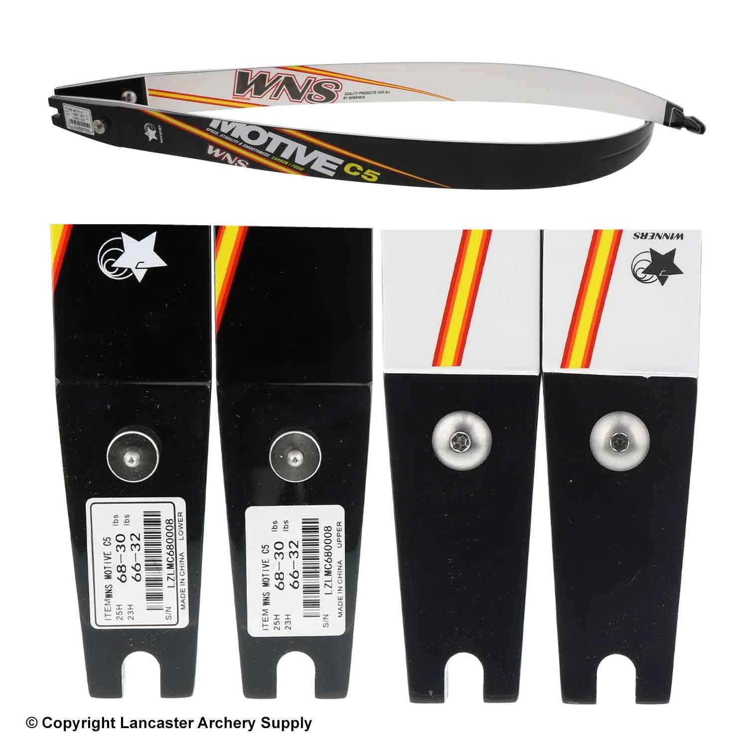 WNS Motive C5 Carbon Foam Recurve Limbs (Open Box X1033664) 2 WNS Motive C5 Carbon Foam Recurve Limbs (Open Box X1033664) - Image 2